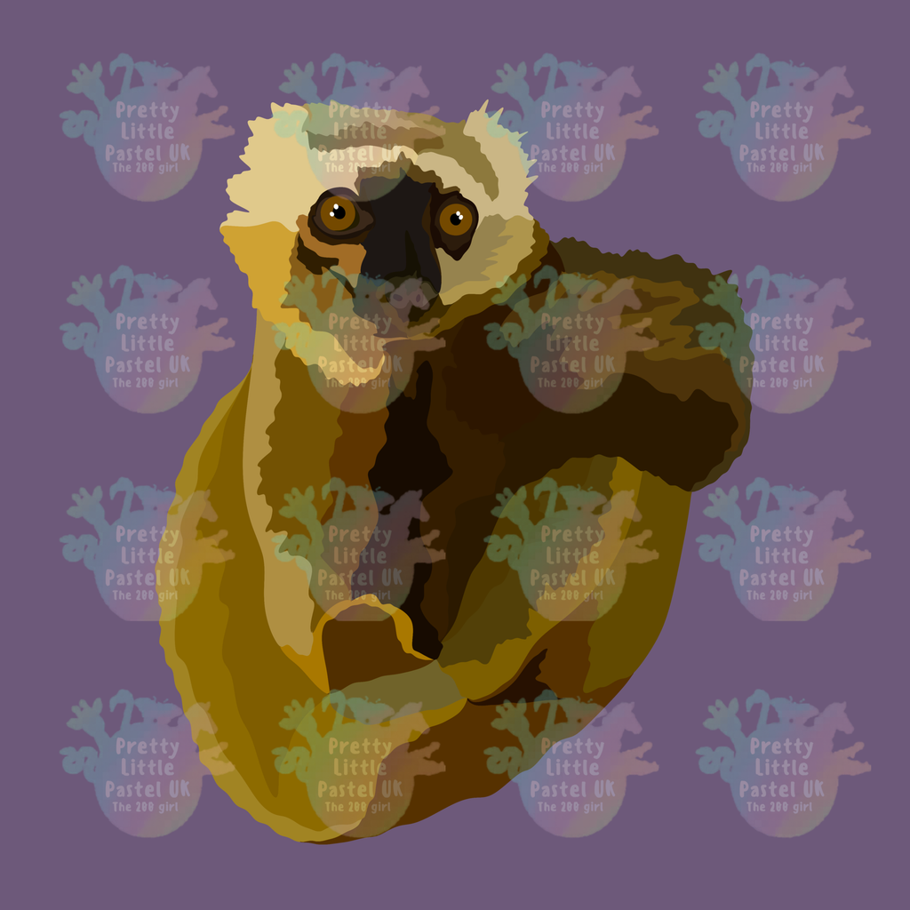 Sanford’s Brown Lemur Vinyl Decal – 3×4″ Kiss-Cut, Lemur Sticker, Durable & Removable, Bubble-Free for Laptops, Bottles & Notebooks