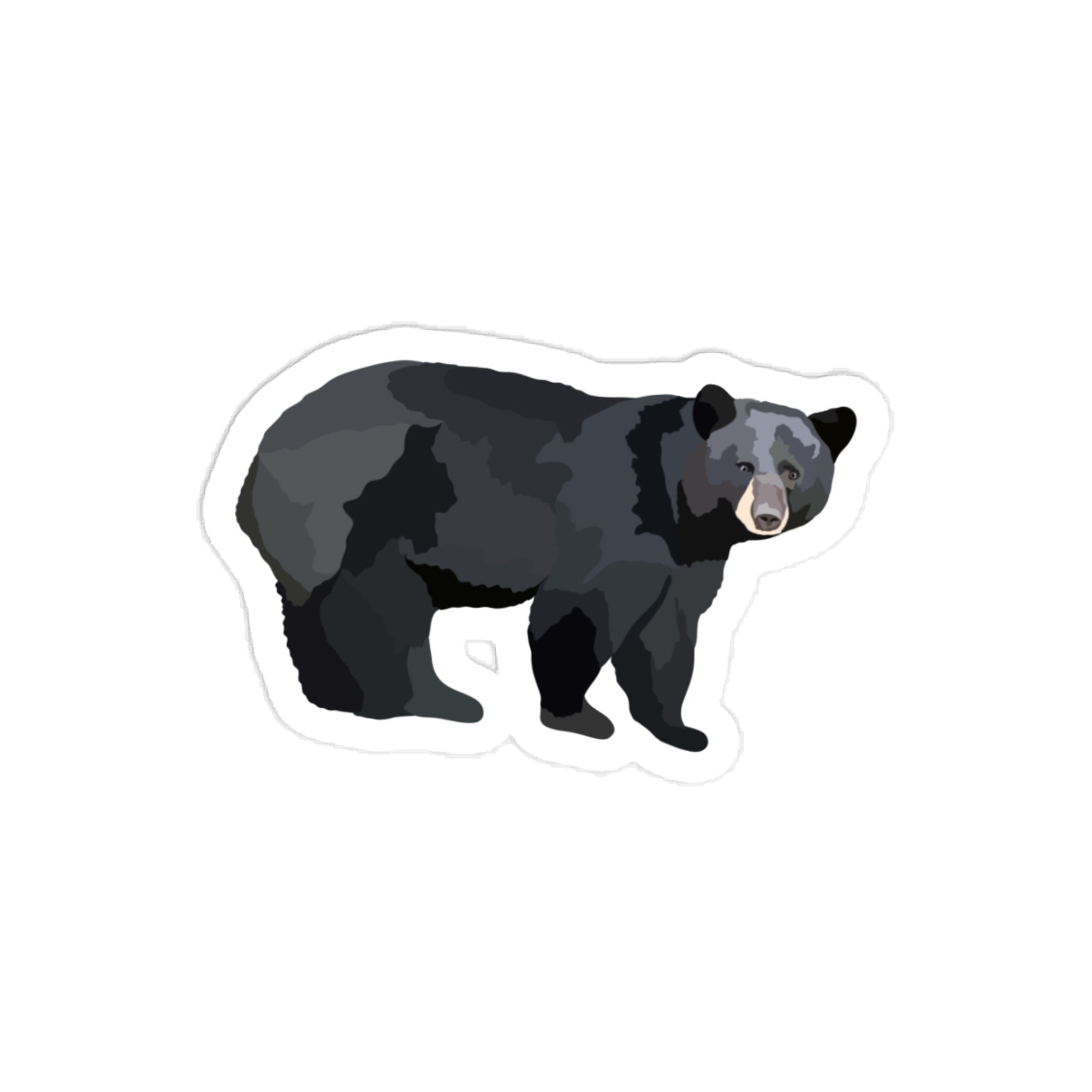 American Black Bear Vinyl Decal – 3×4″ Kiss-Cut, Bear Sticker, Durable & Removable for Laptops, Bottles & Notebooks