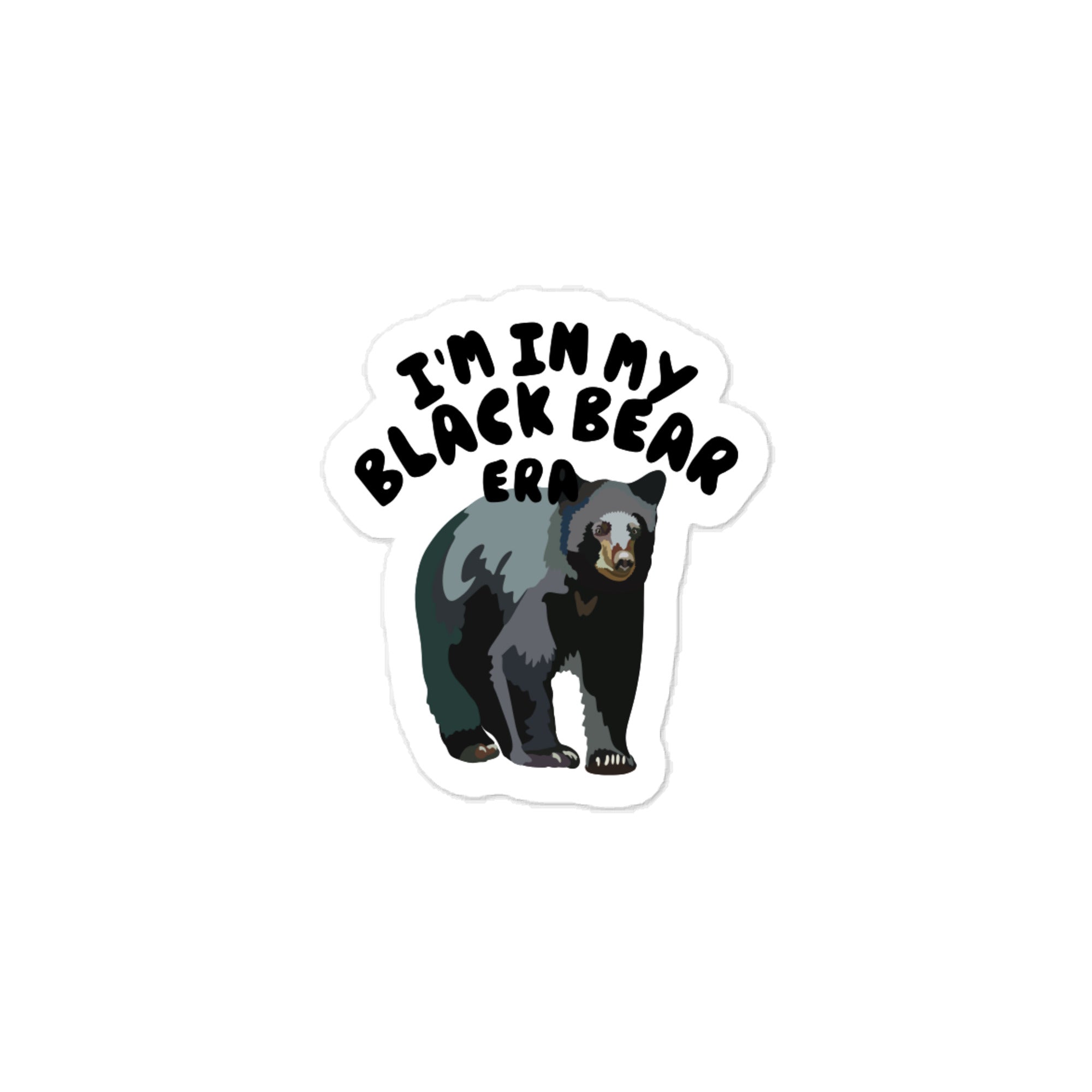I’m in My Black Bear Era Vinyl Decal – 3×4″ Kiss-Cut Sticker, Cute Bear Meme Sticker, Durable & Removable for Laptops, Bottles & Notebooks