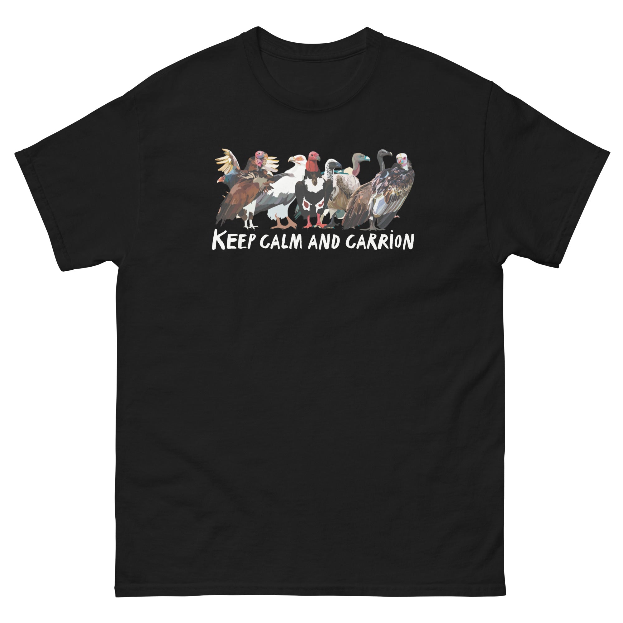 Vulture T-Shirt – Keep Calm and Carrion – Funny Wildlife Tee