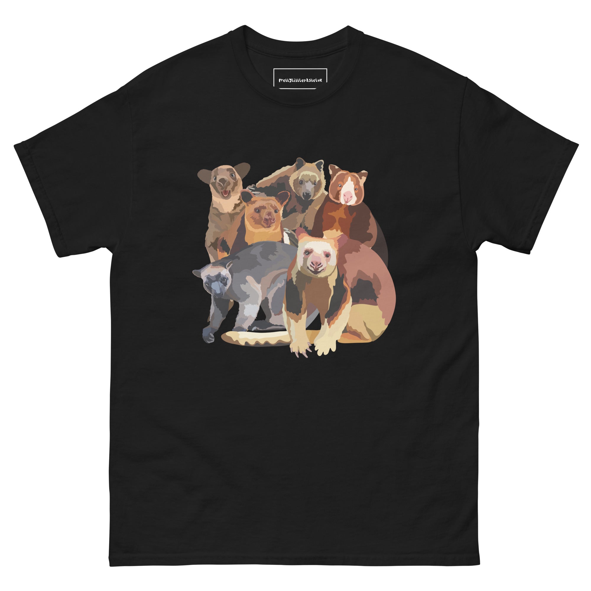 Mixed Tree Kangaroo Graphic Tee – Unisex Cotton T-Shirt