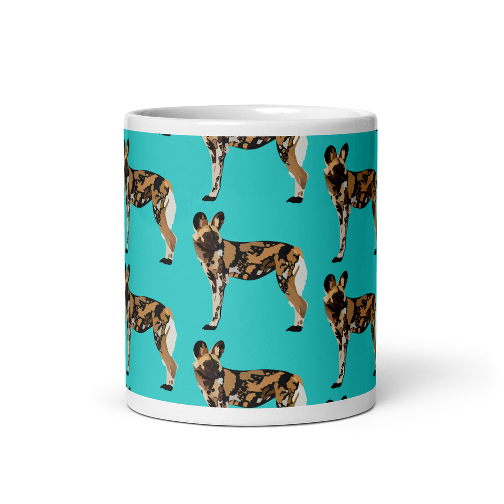 Painted Dog Mug – Wildlife & Nature Lover 11 oz Coffee Mug