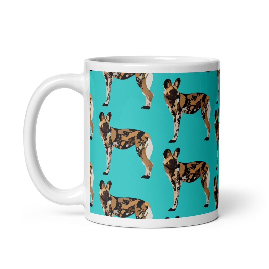 Painted Dog Mug – Wildlife & Nature Lover 11 oz Coffee Mug
