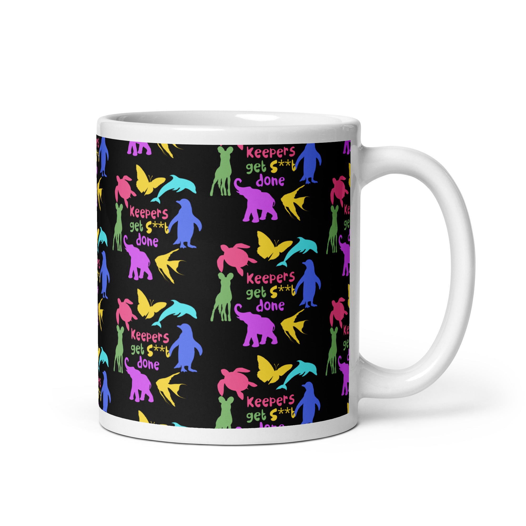 Keepers Get Sh*t Done Mug – 11oz Ceramic, Funny Zookeeper Design, Microwave & Dishwasher Safe